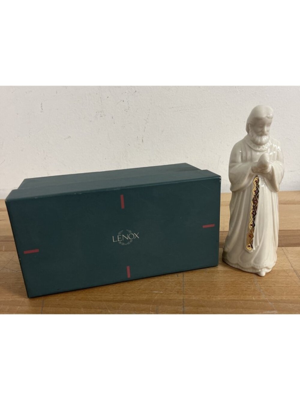 Vintage 1993 Lenox China Jewels Nativity Joseph Mint Condition 6 1/2 “  WITH BOX